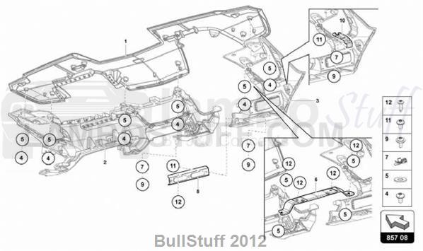 2020 Lamborghini AVENTADOR SVJ COUPE USA INSTRUMENT PANEL (857.08.00)